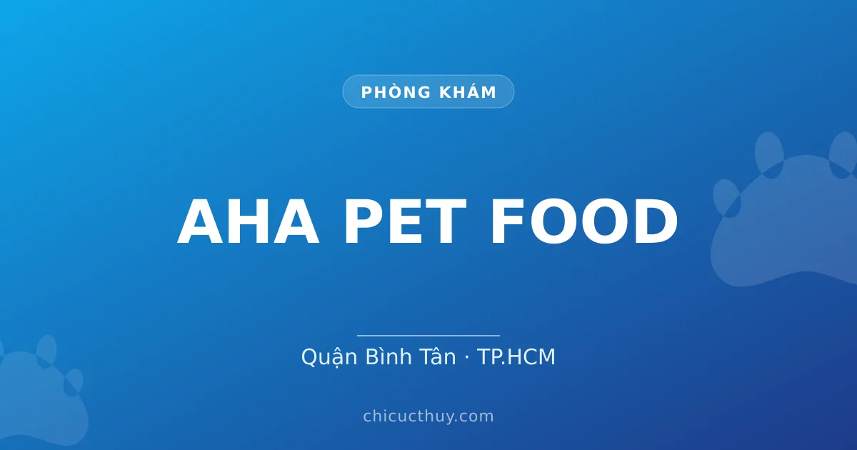 AHA PET FOOD