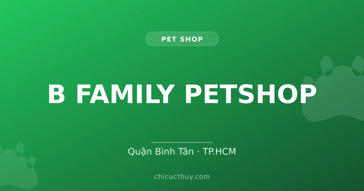 B FAMILY PETSHOP