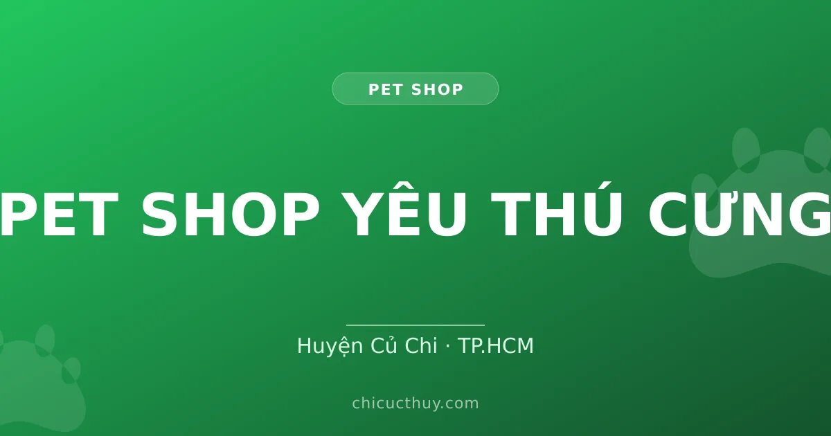 PET SHOP YÊU THÚ CƯNG