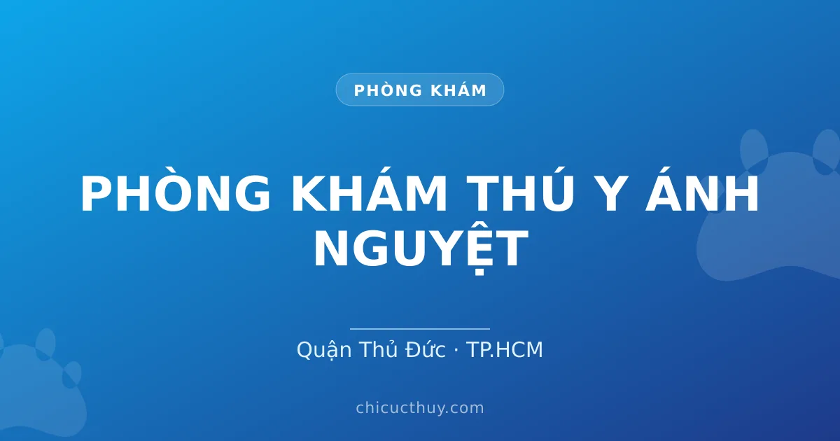 PHÒNG KHÁM THÚ Y ÁNH NGUYỆT
