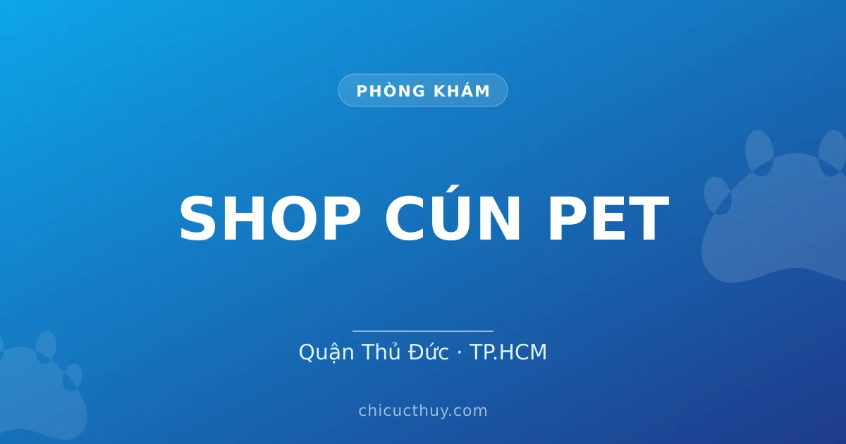 SHOP CÚN PET