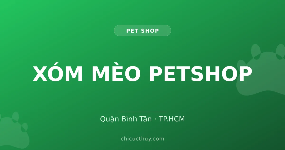 XÓM MÈO PETSHOP